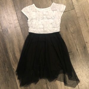 Girls Black and White Dress